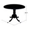 International Concepts Round 42 in Round Dual Drop Leaf Pedestal Table, Black, 42 W, 42 L, 29.5 in H, Wood, Black T46-42DP - alternate 2
